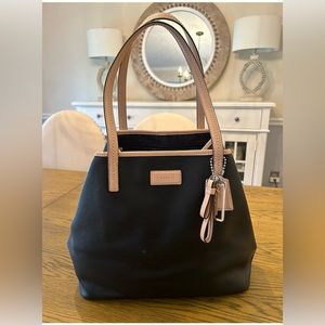 Authentic Coach, black leather tote